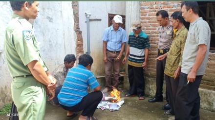 Foto 6 : Pemusnahan Sisa Kartu Setelah Sortir